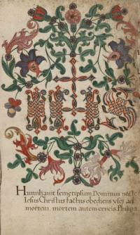 Florale Vorlagen aus dem Jahr 1592 – Jahrzeitbuch des Dominikanerinnen-Klosters St. Peter in Bludenz. Archiv: Vorarlberger Lande